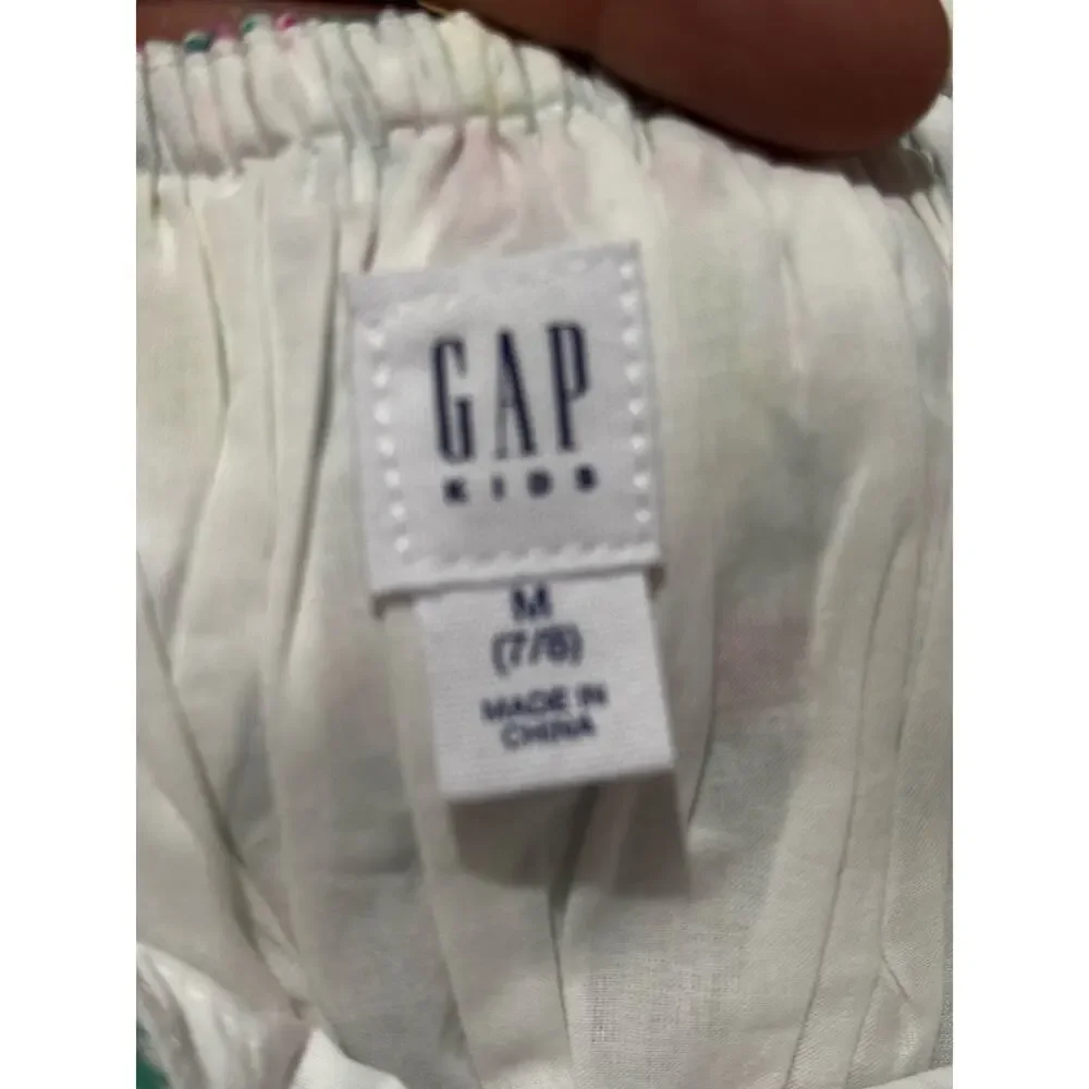 Gap 7/8 all cotton floral lined sundress pink green white nwot like new